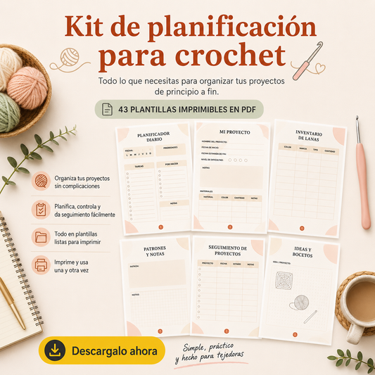 KIT IMPRIMIBLE DE PLANIFICACIÓN PARA CROCHET